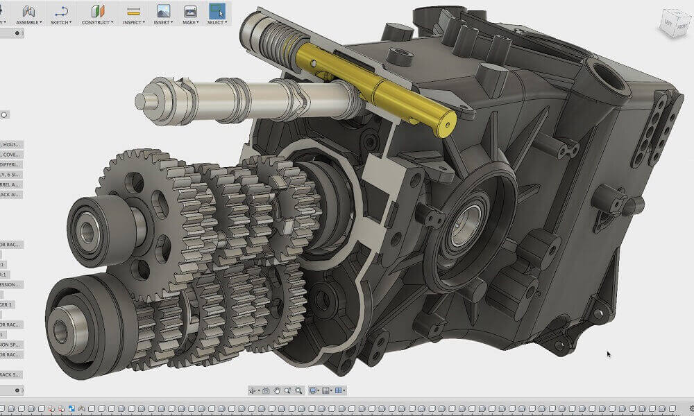 Componente meccanico progettato al CAD